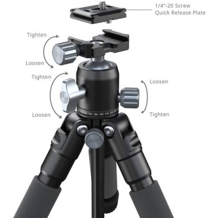 SmallRig 5470 VT-20Pro - zestaw, przenośny mini statyw Alu + głowica kulowa